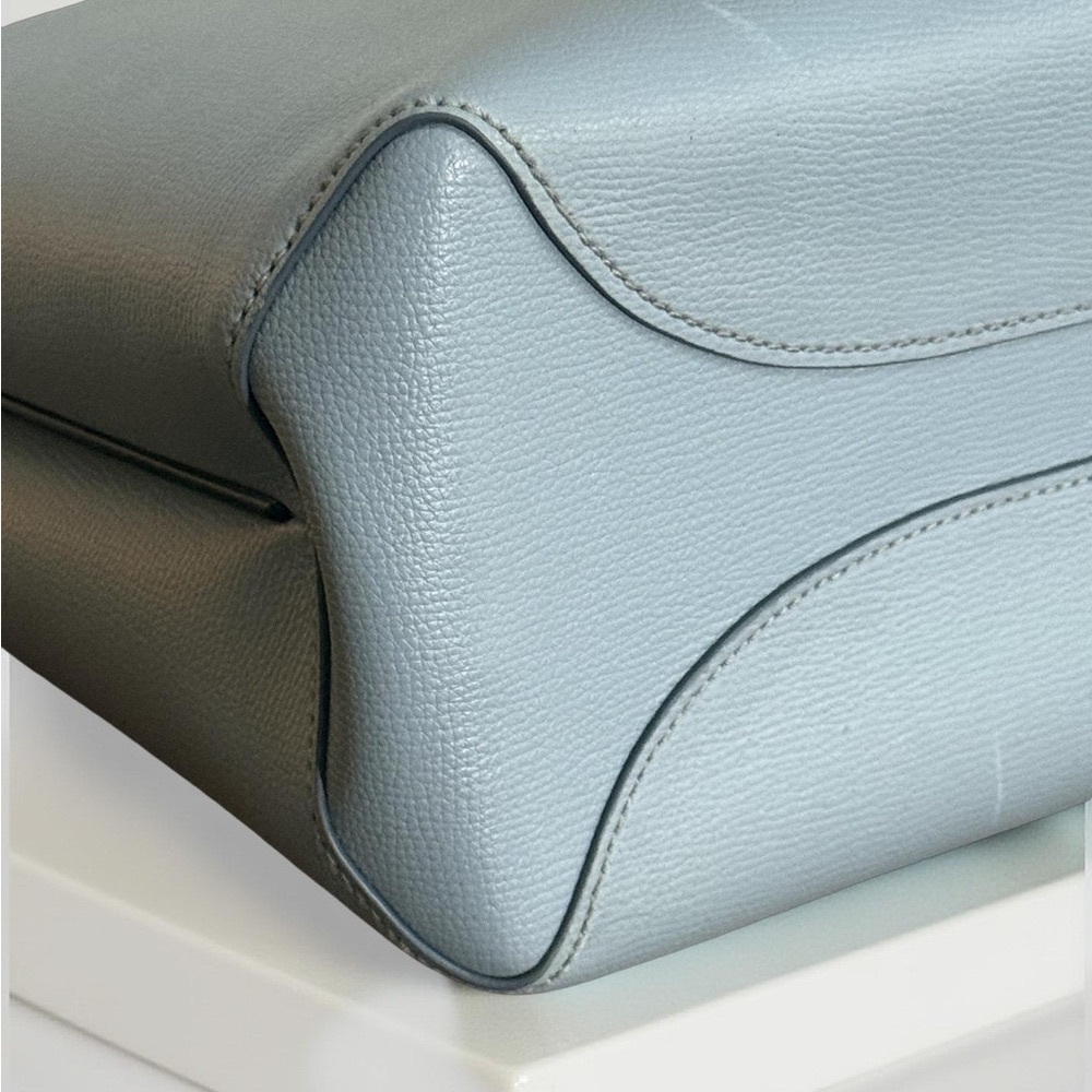 Authentic Kate Spade Blue Crossgrain Leather Tote Bag! - Picture 9 of 15